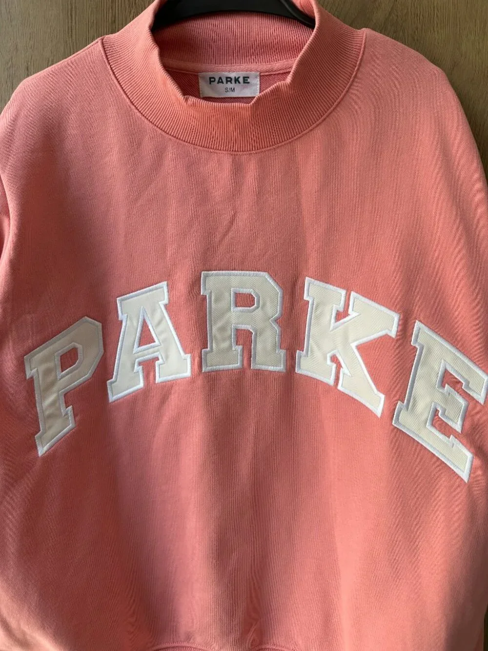 PARKE Varsity Letter Mock Neck Sweatshirt